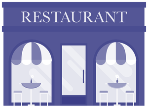 Icône illustrant la devanture d'un restaurant